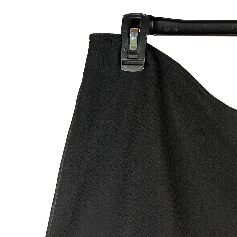 Joseph Ribkoff Womens 16 Sheer Black High-Rise Lined Palazzo Dress Pants Chiffon - Picture 5 of 12